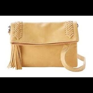 RUFF HEWN Mustard Braid Flap shoulder bag purse tote carry crossbody style NWT